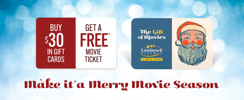 Buy $30 in Gift Cards, Get a FREE* Movie Ticket image